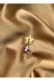 Gold Phone Charm with Stone Panda Figure - 4