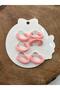 Girl's Buckle Set of 6 Pink Rubber Buckles - 3