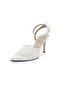Sheri White Color Lace Women's Heeled Shoes - 7