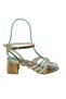 26Y216 Women's Stone Detailed 5.5 cm Thick Heeled Open Evening Dress Shoes - 2