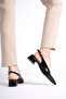Vienna Women's Black Open-Back Low-Heeled Shoes - 4