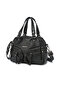 Black Small Size Multi-Pocket Long Strap Women's Daily Hand and Shoulder Bag - 2