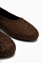 Rena Brown Stone Knitwear Ballerina - 4