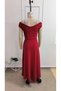 Women's Double-Breasted Collar, Off-The-Shoulder, Waist-Slung, Long Janjan Crepe Dress - 6