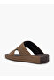 Men Textured Leather Arabic Sandals - 5