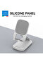2-in-1 Foldable Adjustable Phone & Tablet Stand for Desk – Pocket-Sized, Metal Base, Compatible with iPhone, Samsung, iPad Mini, Pixel - White - 6