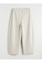 Beige elastic waist women's sweatpants - 2
