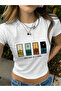 Women's One Day at a Time Printed Baby Tee Crop T-Shirt - 2
