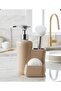 Porcelain Countertop Liquid Soap Dispenser Set with Brush and Sponge 550 ml - 3