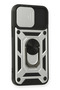Ilkeshop New iPhone 12 Mini Case Pars Lens Ring Silicone (171000) - Silver - 2