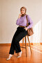 Women's Lilac Comfortable Fit Blouse Long Sleeve Stylish Daily and Office Combination - 3
