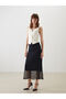Lace Skirt with Elastic Waist