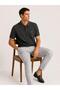 Gewer Large Size Men's Short Sleeve T-Shirt with Collar 7685 - 2