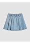 Pleated Girls' Jean Skirt - 5