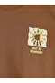 Nevavm Oval Collar Printed Boys' T-Shirt with Difference - 4