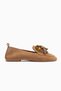 Benita Genuine Leather Beige Bead Detailed Tasseled Loafer Women's Casual Shoes - 3