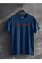 Eww People Written Printed Navy Blue Unisex 100% Cotton T-Shirt - 2