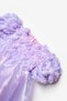 Baby Girl Dress with Lilac Rose Appliqué and Tulle Skirt - Fallon - 4