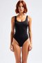 Women's Swimsuit Square Neck Sleeveless Cut Out Detailed Underwireless Knitted Fabric Regular Fit Beachwear Stylish - 4