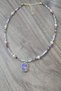 Certified Genuine Salmon Pearl, 3 mm Faceted Amethyst, Moonstone Natural Stone Necklace - 2