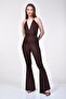 Accessory Detailed Spanish Jumpsuit - Brown - 2
