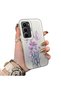 Infinix Hot 60 5g Compatible Silicone Edge Hard Back Anti-Fall Phone Case with Flower Pattern