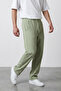 Men's Mint Green Oversize Ottoman Fabric Trousers