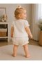 Heart Detailed Muslin Fabric Top and Bottom Double Baby Girl Set - 5