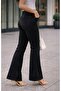 Simsiyah Spanish High Waist Colorfast Washed Denim Trousers Gathering Jean - 4