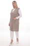 Women's Mercerized Pocketed Buttoned Rolax Knitwear Seasonal Long Mother's Vest - 2
