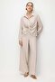 Front Gathered Fabric Patterned Blouse - 4