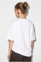 Women's White Coffee Crew Neck Floral Printed Oversize 100% Cotton T-Shirt Öt100001 60286273 - 5