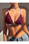 Front Opening Clip-On Claret Red Women's Bra - 2