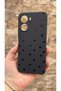 Vivo Y18 Compatible Mini Black Heart Patterned Silicone Shock Absorbing Classic Protected Rubber Case - 3