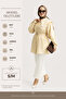 6429 - Stylish Comfortable Buttoned Waist Belt Detailed Doll Collar Women's Viva Cap - 3