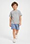 Boy's Vibes Printed Oversize Shorts Set - 3