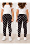 Black Polka Dot Girls' Cotton Tights - 3