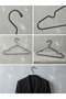 Luxury Thermoplastic Coated Black Metal Clothes Hanger Set of 3 Non-Slip Clothes Shirt Jacket Hanger Rack - 7
