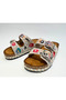 26Y217-7 Stone-Embellished, Buckle-Decorated, Flower-Embroidered Cork Slippers - 4