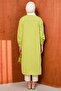 Green Striped Slit Long Tunic - 5