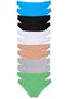 Glb-Stl41414 12 Pieces Eco Set Lycra Women's Slip Panties Multi Color 5