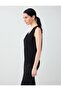 Black Linen Blend Vest with Collar Detail - 5