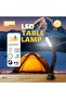 Denx DX2361 black LED table lamp featuring a flexible neck and an LCD display for time and temperature. - 4