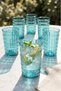 Acrylic Allegra Aquamarin 6-Piece Short Glass & Water Soft Drink Coffee Cup 400 ml (Not Glass)