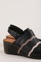 Women's Genuine Leather Wedge Heeled Casual Sandals Iz.1959 Black - 3