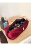 Velvet Burgundy Hair Straightener Bag Airwrap Airstrait Compatible Travel Bag - 3