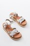 Zri̇n0-037 Premium White Mirror Genuine Leather Orthopedic Sole Women's Sandals - 3