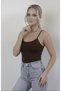 Women's Strappy Bodysuit 3-Pack Basic Thin Strappy Flexible Daily Top - 7