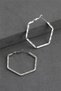 316 L Stainless Steel - Anti-Allergic - Non-Tarnishing - Silver Hexagon Vip Design Earrings