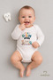 Teeth Wheat Body 100% Cotton My First Tooth Came Out Printed Long Sleeve Baby Bodysuit with Snap Fasteners Unisex Newborn Bodysuit